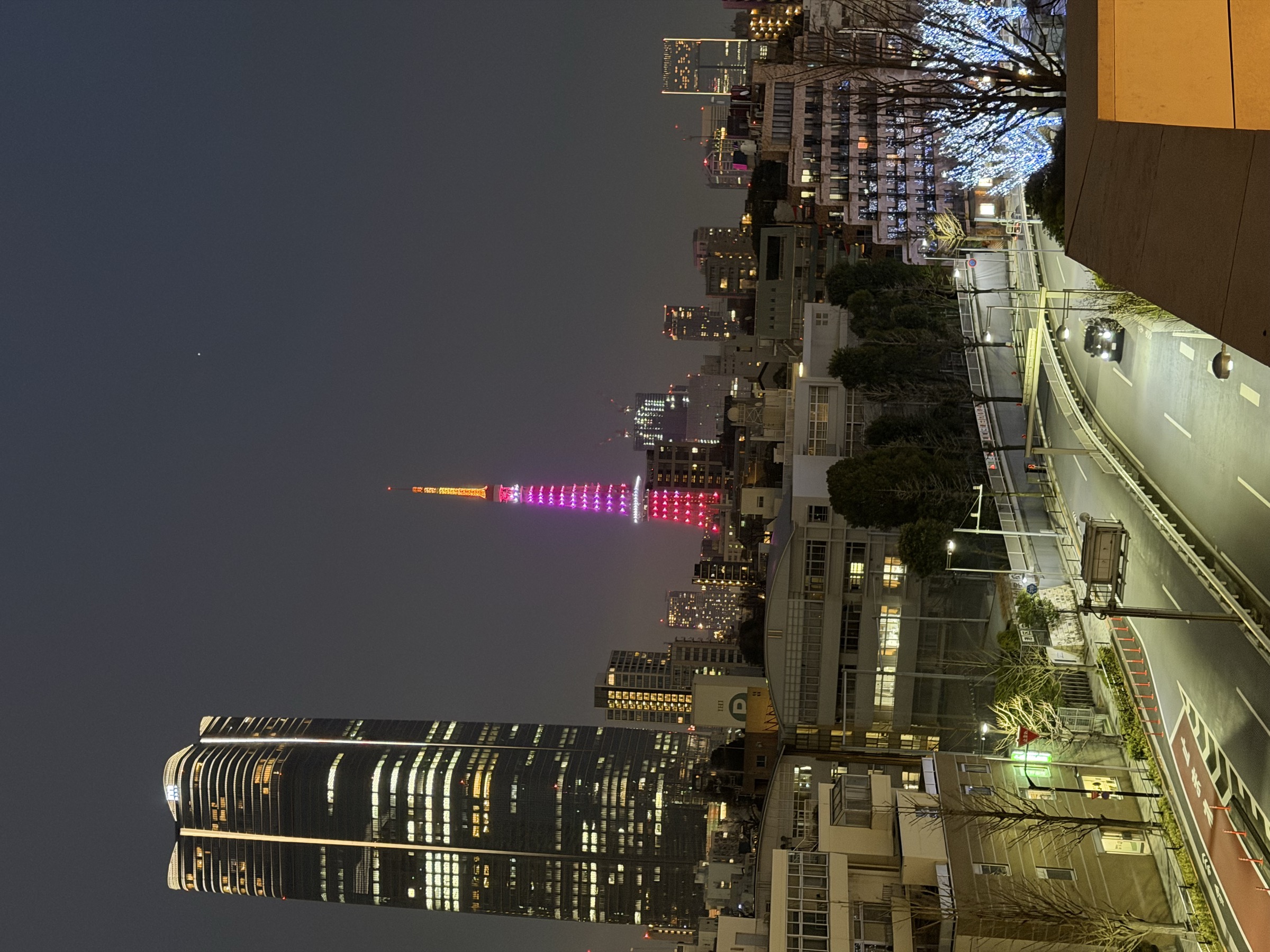 Tokyo de nuit et sa tour illuminée
