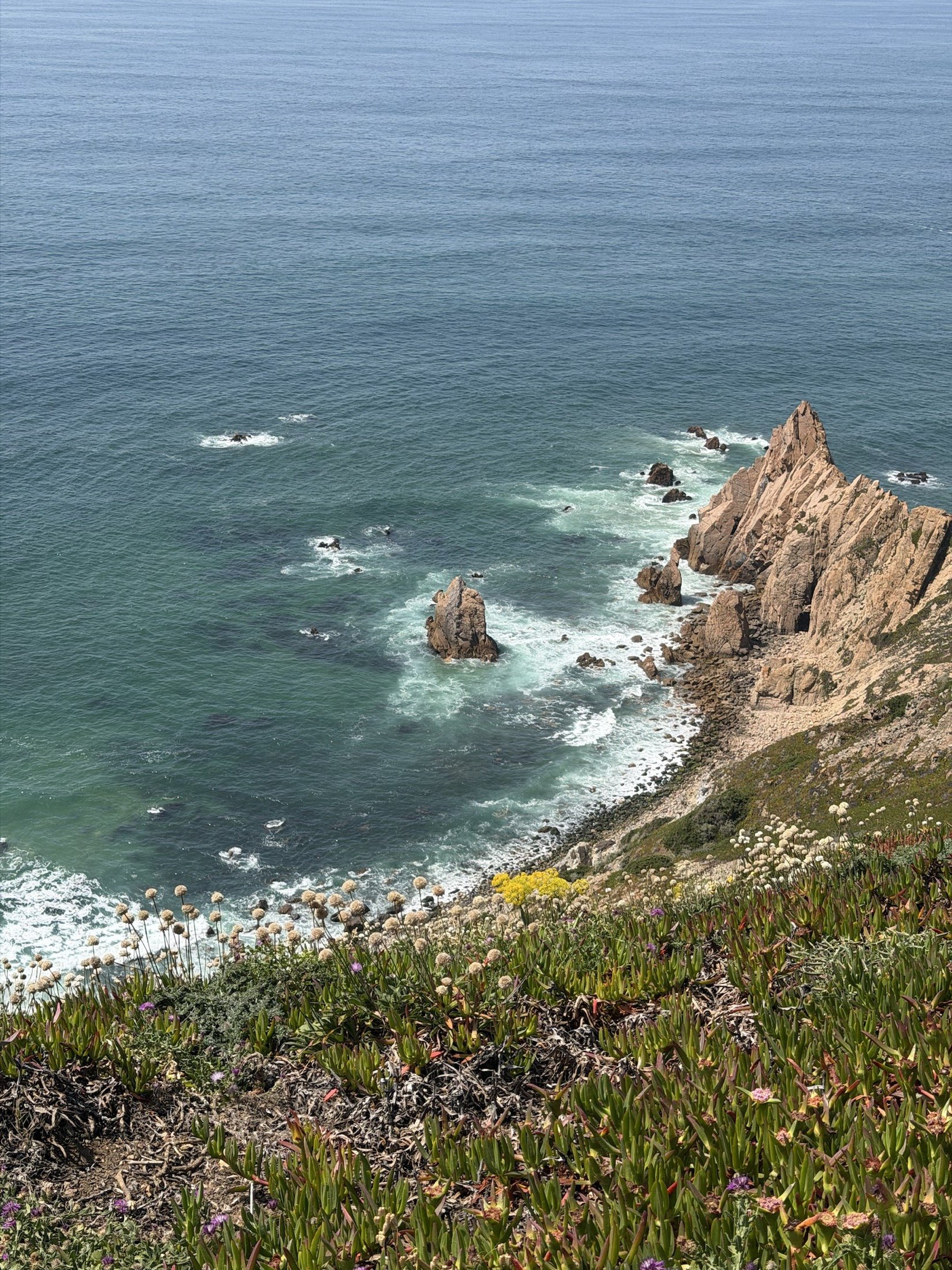 Falaises de Cabo da Roca face aux vagues